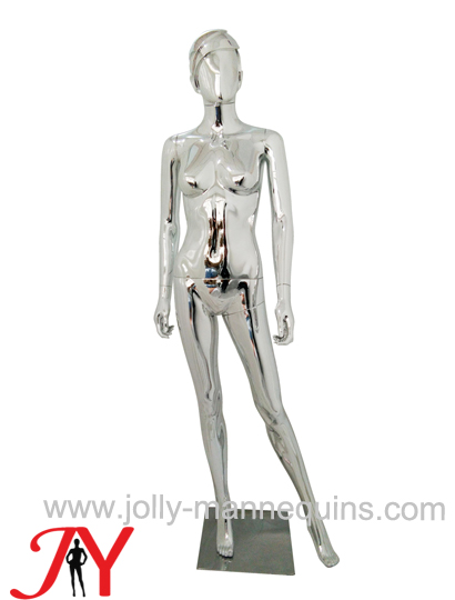 高档服装模特道具 全身塑料电镀银色女模特 橱窗婚纱女模 SF-11