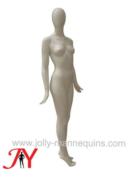 JOLLY MANNEQUINS-白色玻璃钢站姿展示模特 抽象蛋头假人模特儿Alix-24C
