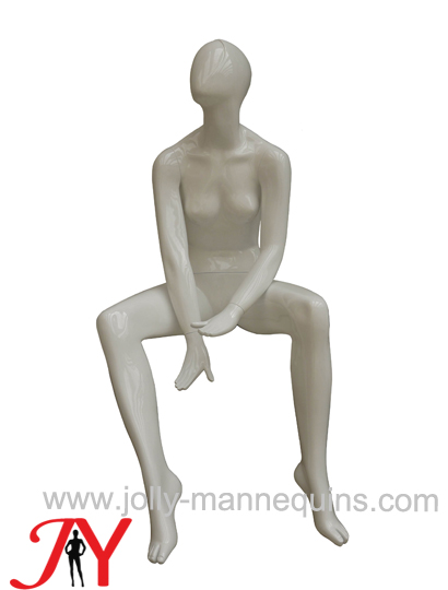 JOLLY MANNEQUINS-女坐姿亮光模特 玻璃钢材料服装展示模特Alix-17C