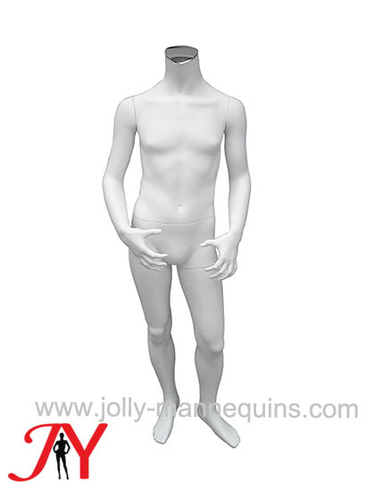服装店模特道具男孩全身无头假人体模特橱窗展示哑光白男服装模特 TB-3