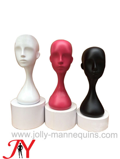 JOLLY MANNEQUINS-艺术模特头小细脖，无肩，假发帽子围巾饰品展示女头模型假头台PH008