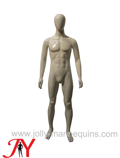 Jolly mannequins-male egghead mannequin with white glossy skin-JY-RPM-1