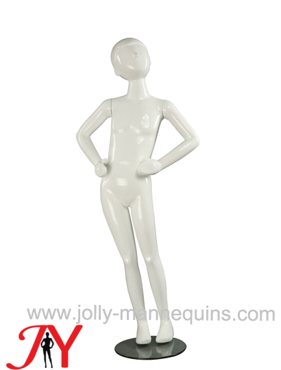JOLLY MANNEQUINS-玻璃钢儿童服装展示架 全身儿童模特道具服装 白色7C-1