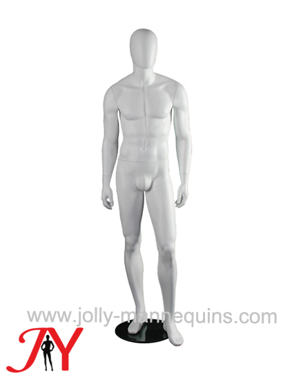 JOLLY MANNEQUINS-全身玻璃钢模特道具 蛋头人体强壮男模特橱窗陈列 白色YG-1A