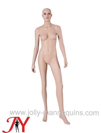 JOLLY MANNEQUINS-女士全身站姿玻璃钢女模特 彩妆带五官 肤色橱窗展示模特架JY-A03