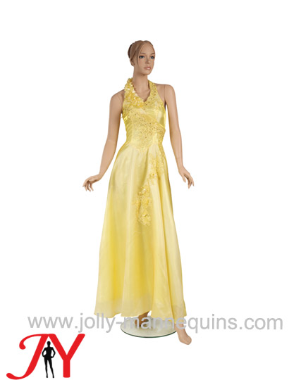 Jolly mannequins-全身女装服装店橱窗婚纱展示架人台仿真玻璃钢假人，雕刻盘发JY-AD10