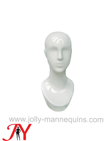 Jolly mannequins white glossy color abstract head mannequin display head JY-H9