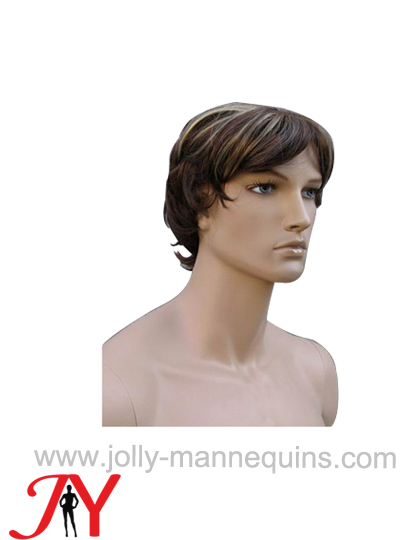 Jolly mannequins male brown color short hair wig WIG-116