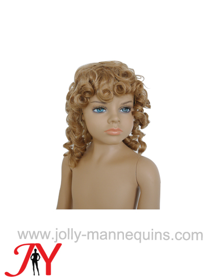 Jolly mannequins girl brown color curly hair wig GIRL-5
