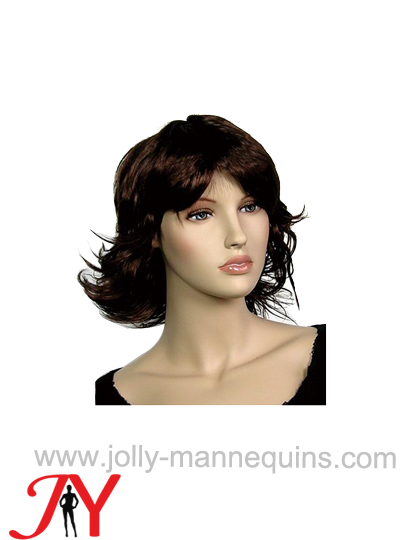 Jolly mannequins female brown color short hair wig WIG-230