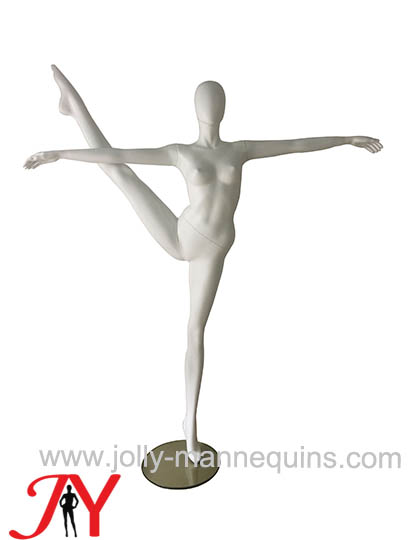 Egghead female yoga mannequin white matt-YG-4