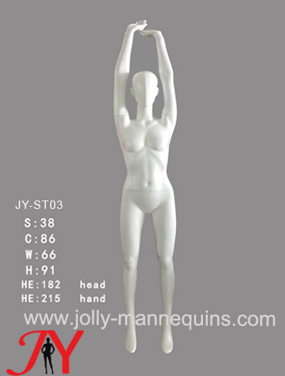 Jolly Mannequins- China mannequins factory female athlete sport stretching shoulder overhead stretching mannequin JY-ST03
