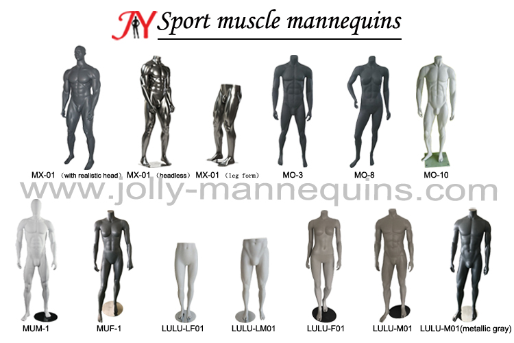性感玻璃纤维肌肉人体模特系列，运动人体模特展示