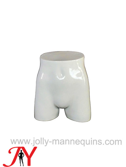 Jolly mannequins-white glossy color male hip forms for shorts clothing and underwear display 1215