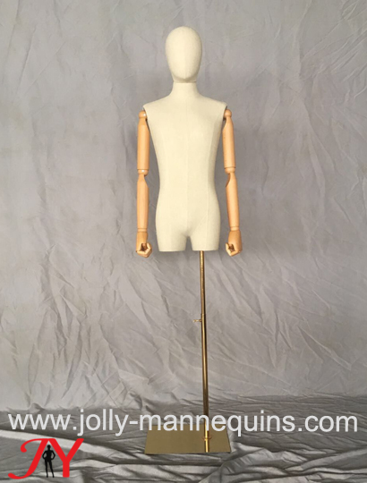 Jolly mannequins male natural linen dress form DM02LN