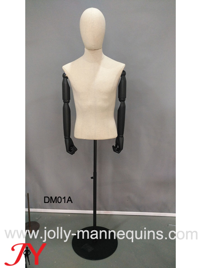 Egghead adjustable black round base male mannequin dress form DM01A