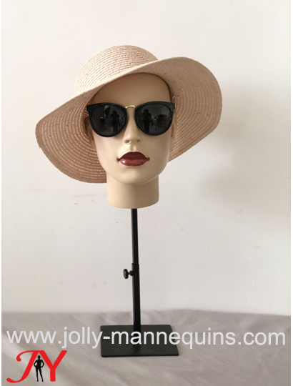 Jolly mannequins adjustable height hats display mannequin head Anita