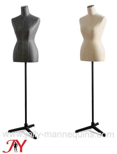 Cheap black tripod base adjustable height female black dress form B05