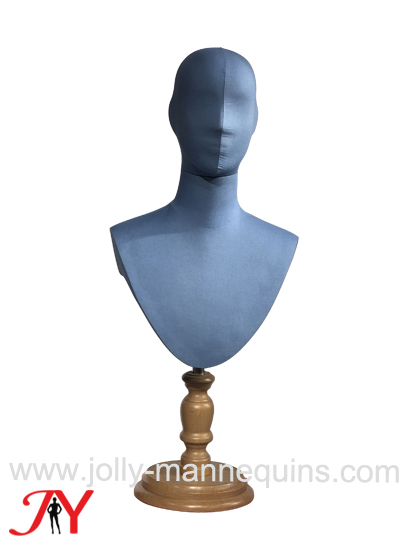 jolly mannequins bowtie display blue color abstract head male mannequin head form MHF01