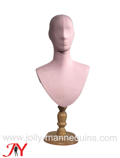 jolly mannequins bowtie display pink color abstract head male mannequin head form MHF01