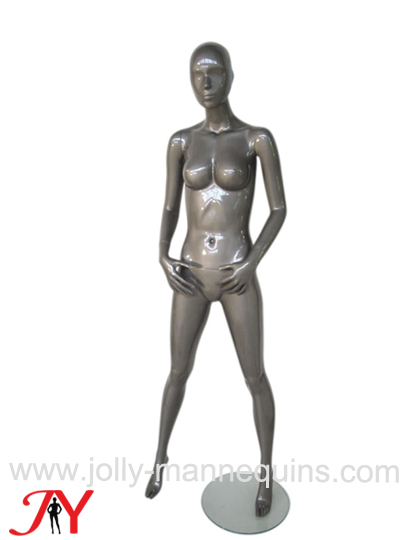 jolly mannequins silver high glossy female abstract mannequins Alfa01
