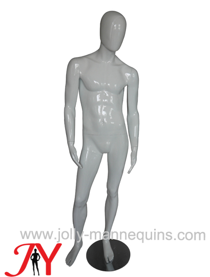 JOLLY MANNEQUINS-全身站姿玻璃钢陈列假人模特 白色抽象蛋头人体展示架MEX-12C