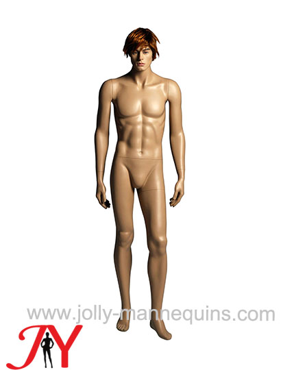 Jolly mannequins-Caucasian man gender realistic male mannequin with makeup, wig-JY-070