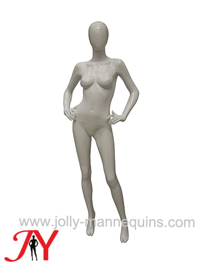 服装展示道具 高档橱窗婚纱模特女模全身光脸亮白站姿女模 假人体 JY-EMLRP-1