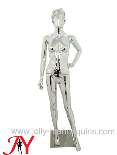 JOLLY MANNEQUINS-抽象塑料女模特 全身镀银假人展示架SF-20