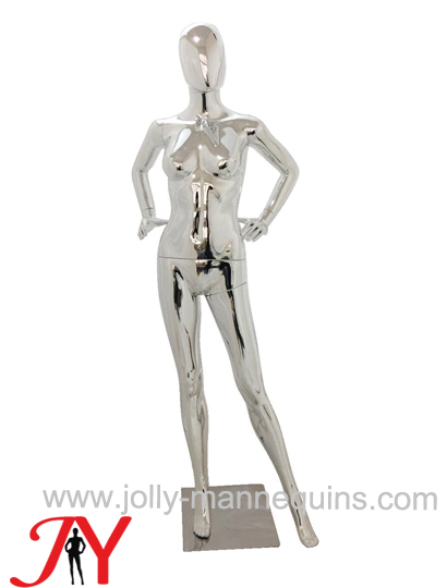 JOLLY MANNEQUINS-蛋头全身电镀模特道具女 仿真人展示架SF-16