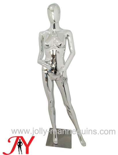 JOLLY MANNEQUINS-蛋头镀银全身女模特道具 仿人体展示架SF-12