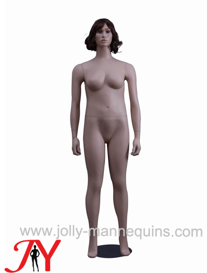 带假发化妆大码胖模特女 全身站立女装店展示架JY-SF01