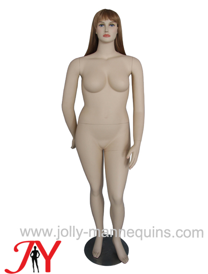 长发胖模特 化妆胖模特 全身肤色大码女装展示架FAT-2