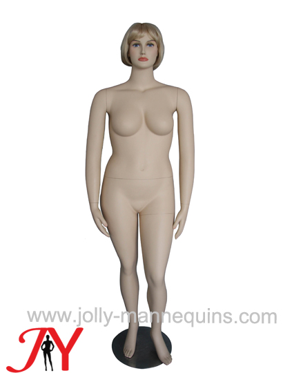 短发时尚肤色化妆胖模特 大码女装展示架 模特道具FAT-3