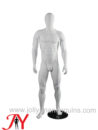 JOLLY MANNEQUINS-男全身蛋头直立玻璃钢模特 男装橱窗展示衣架 白色MUM-1