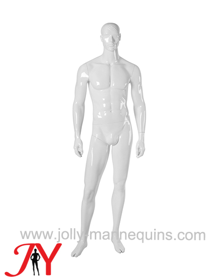 Jolly mannequins-abstract male mannequin with white glossy color-JY-SCOD-01B