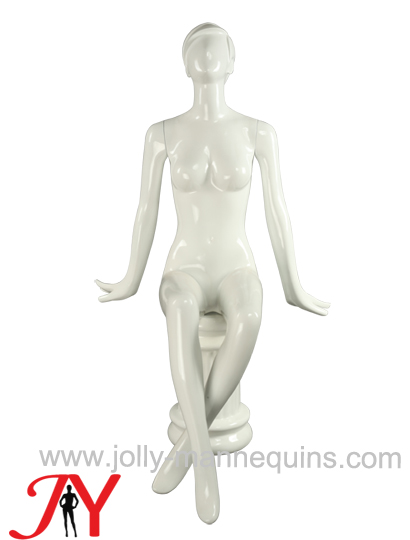 Jolly mannequins-abstract female mannequin with white glossy-JY-914