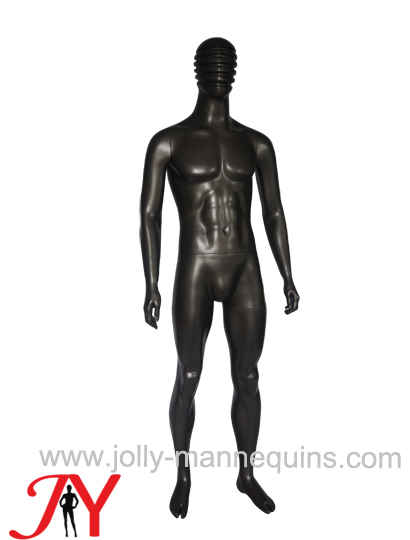 服装模特道具 高档橱窗展示抽象男模全身亮黑玻璃钢站模 假人体 JY-RPM-81