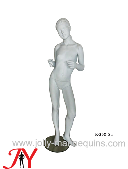 Jolly mannequins-realistic child mannequin with grey matte-KG08-ST