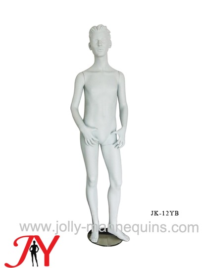 Jolly mannequins-realistic child mannequin with sculpture hair grey matte-JK-12YB