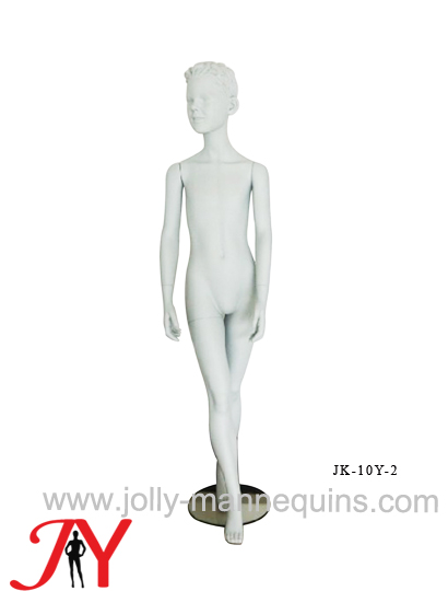 Jolly mannequins-realistic child mannequin with sculpture hair grey matte-JK-10Y-2