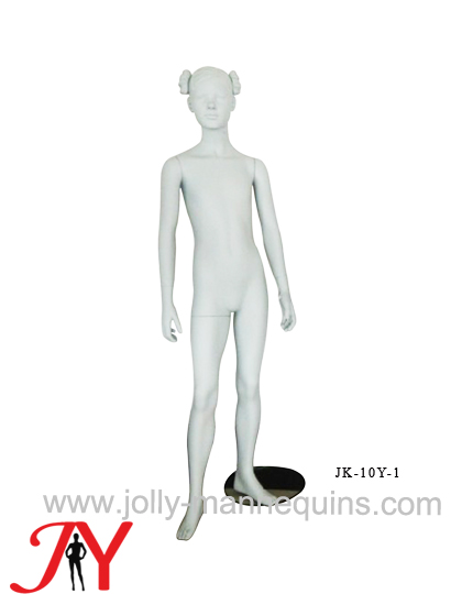 Jolly mannequins-realistic child mannequin with sculpture hair grey matte color-JK-10Y-1