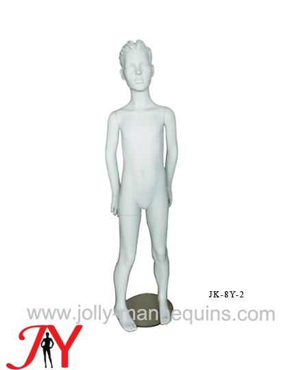 Jolly mannequins-realistic child mannequin with sculpture hair grey matte color-JK-8Y-2