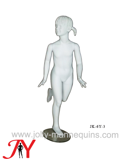 Jolly mannequins-realistic child mannequin with sculpture hair grey matte color-JK-6Y-3