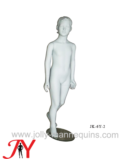 Jolly mannequins-realistic child mannequin with sculpture hair grey matte color-JK-6Y-2