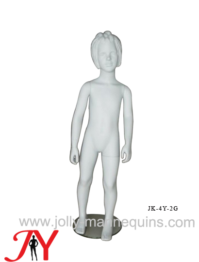 Jolly mannequins-realistic child mannequin with sculpture hair grey matte color-JK-4Y-2G