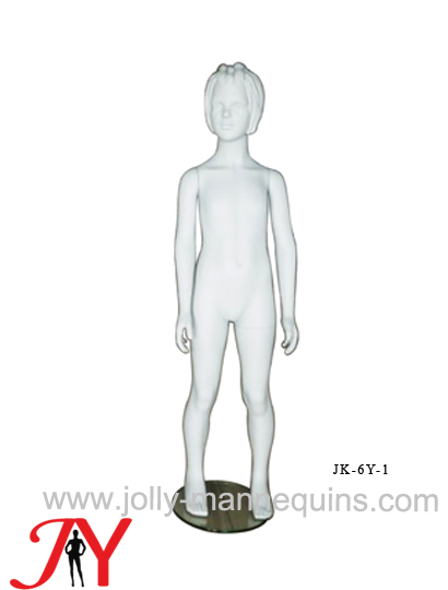 Jolly mannequins-realistic child mannequin with sculpture hair grey matte color-JK-6Y-1