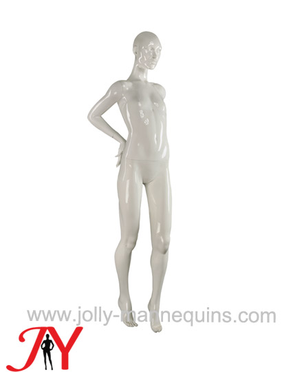 Jolly mannequins hands on hips abstract female mannequin white glossy JYDS-17