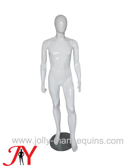 Jolly mannequins-Best selling male egghead mannequin for store display use white glossy color  JY-HWM1