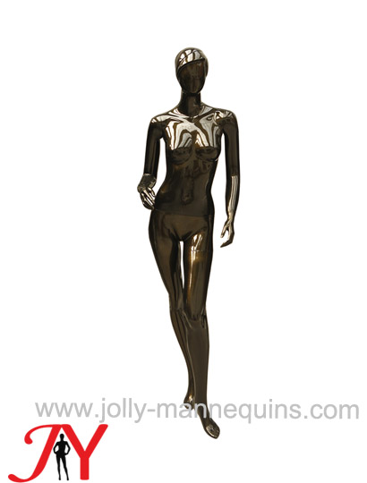 Jolly mannequins full body sexy female abstract mannequin with stylized head pearl luster champagne color JY-OK12